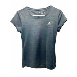 Adidas Women's Size S Basic Running Gray Solid Polyester Crew Neck